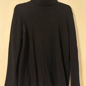 Coldwater Creek Elegant Black Turtleneck Sweater